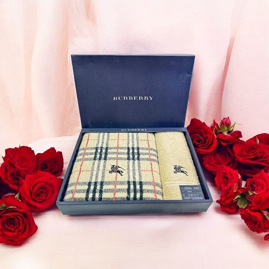 BURBERRY チェック柄バスタオル 2枚セット タオル
