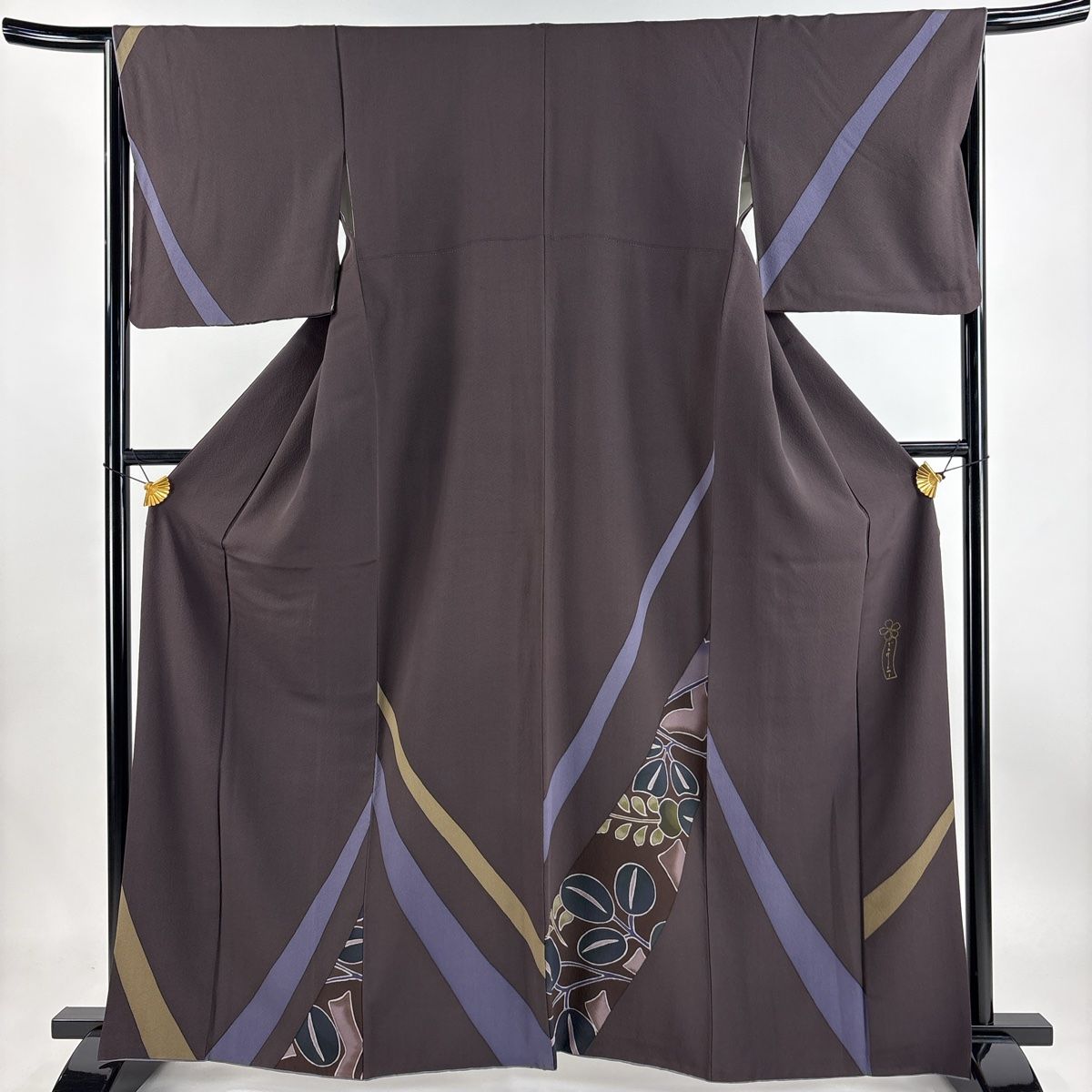 付下げ 身丈162cm 裄丈66.5cm M 袷 辻村ジュサブロー 落款 萩