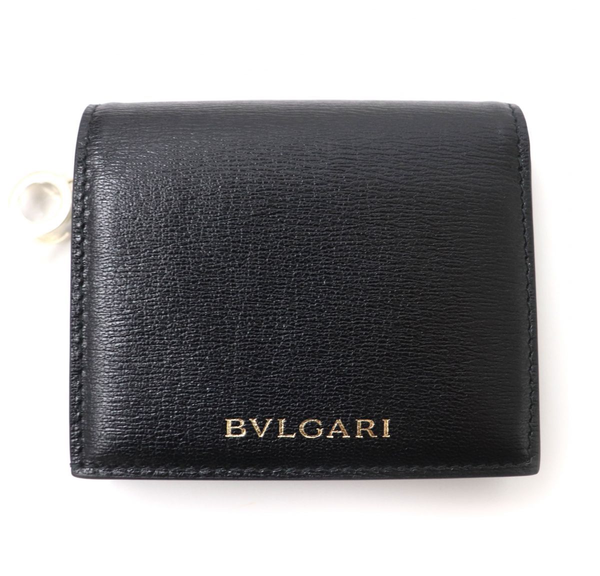 ブラック黒未使用BVLGARI ブルガリ ビーゼロワン レザー三つ折り財布