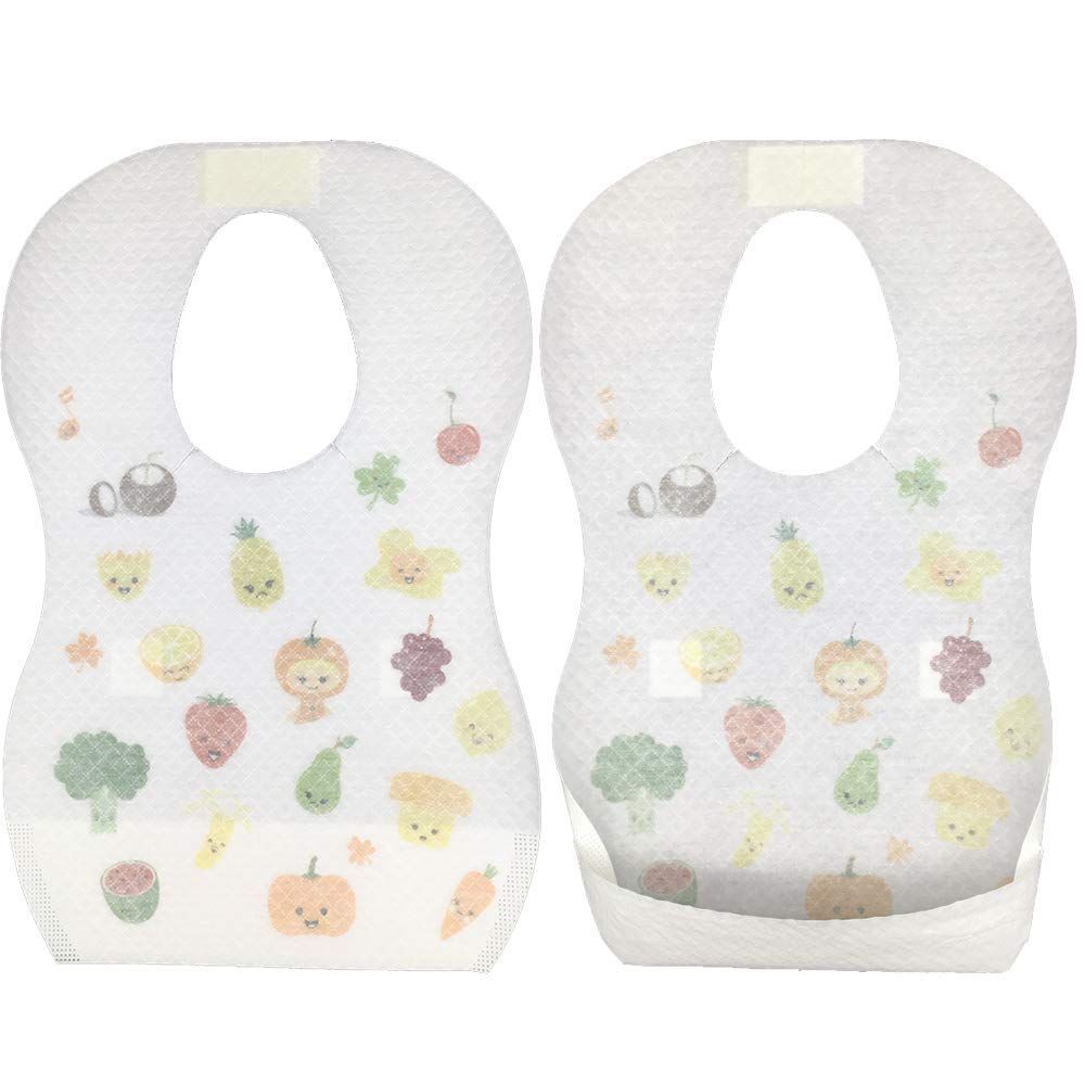  赤ちゃん 子供用 お食事スタイ 洗濯不要 前掛け 携帯便利 防水加工よだれかけ 使い捨てベビー食事用エプロン お出かけ用 iWheat その他 授乳 食事