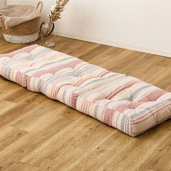 3つ折りごろ寝クッション インド綿 テラ 2カラー 約50×150cm