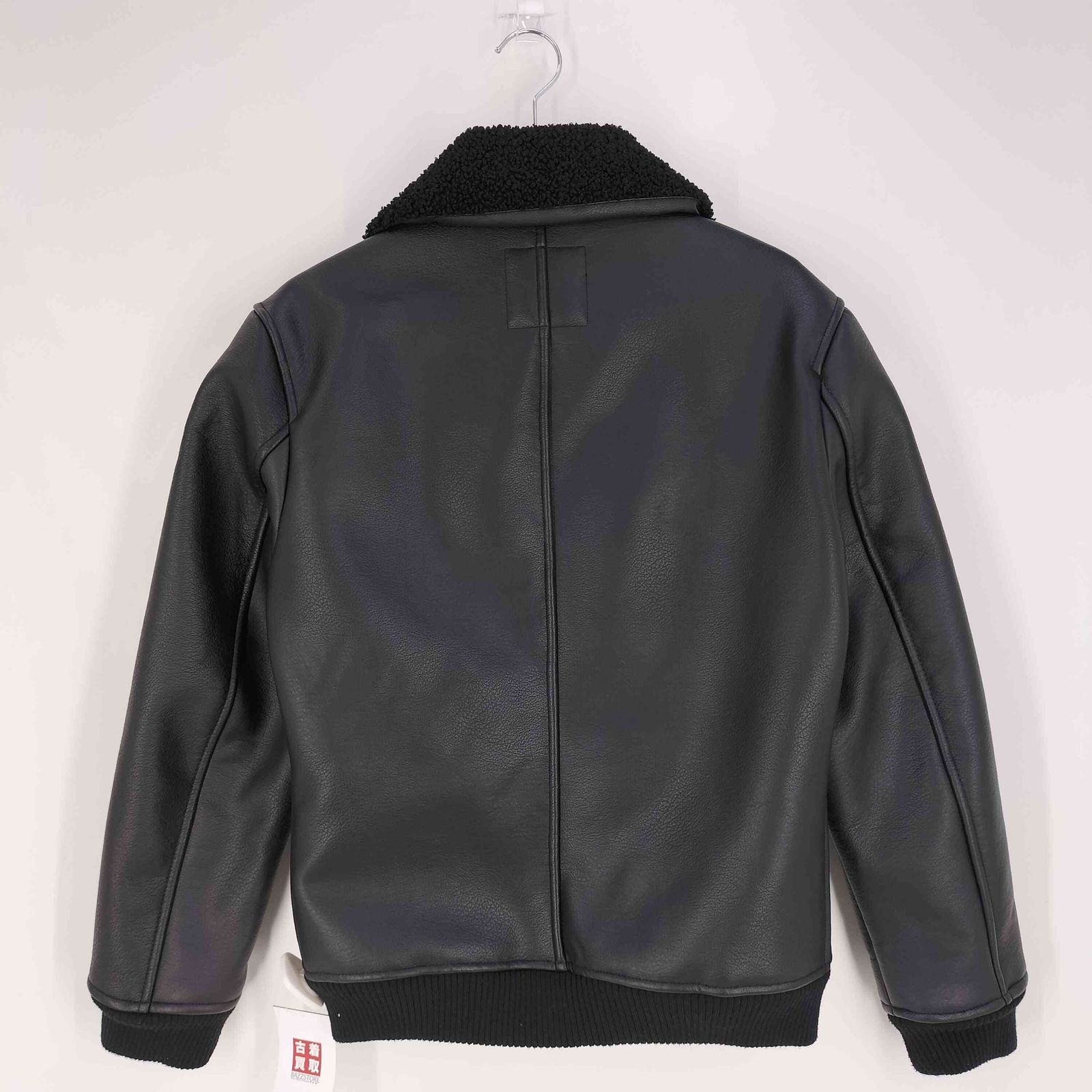 ザラ ZARA 襟ボア フェイクレザー ボンバージャケット メンズ import 