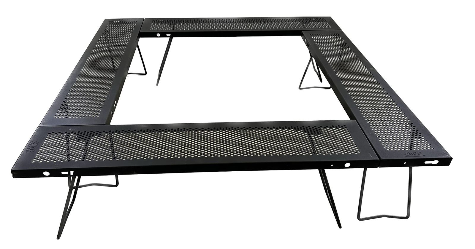 『在庫処分』縦に長く連結可能 バーベキューコンロ 連結ジョイントが付属 焚火台 4本それぞれ独立しており多様な利用が可能 バーベキューコンロを囲んで使える グループキャンプ マルチファイアテーブル BBQ 尾上製作所(ONOE)