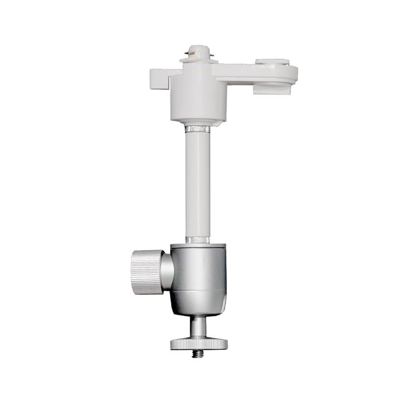 ダクトレール ライティングレール用プロジェクター天吊金具 ダブルロック ホワイト 耐荷重3Kg 1 4インチネジ 自宅 オフィス 店舗 角度調節360° 高さ2段階調整 モノセレクト 0