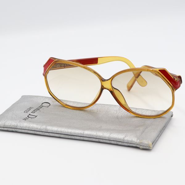 良品 ケース付 クリスチャンディオール ドイツ製 2209A クリアイエロー  