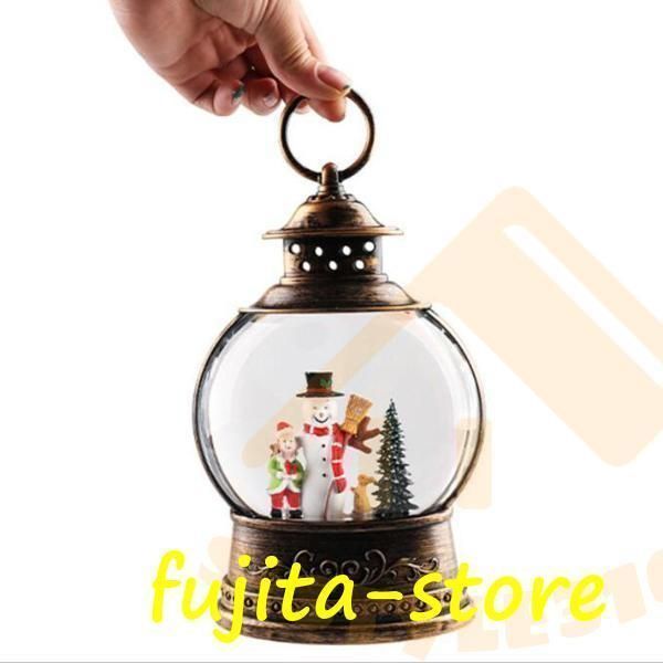 クリスマススノードームランタンオルゴールおもちゃ卓上フェスティバル雪だるま