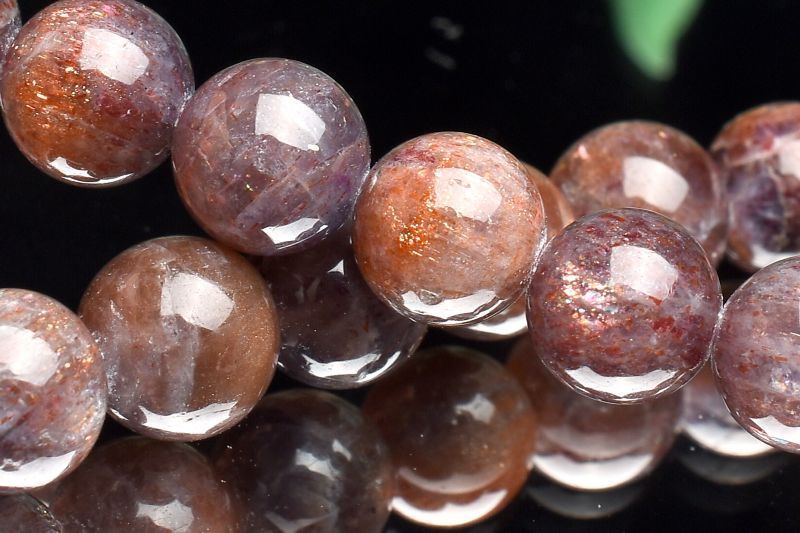 希少カラー パープルリビアングラス 11mm ブレスレット 1個売り