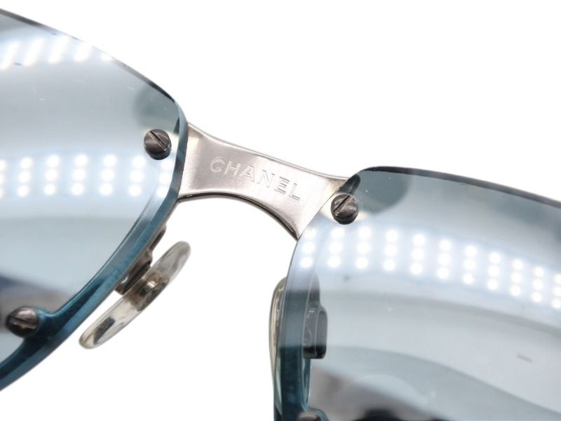 CHANEL シャネル サングラス アイウェア 4060 c.194 7M サイズ67◻︎13 120 ココマーク ブルー シルバー グレー 4b007432