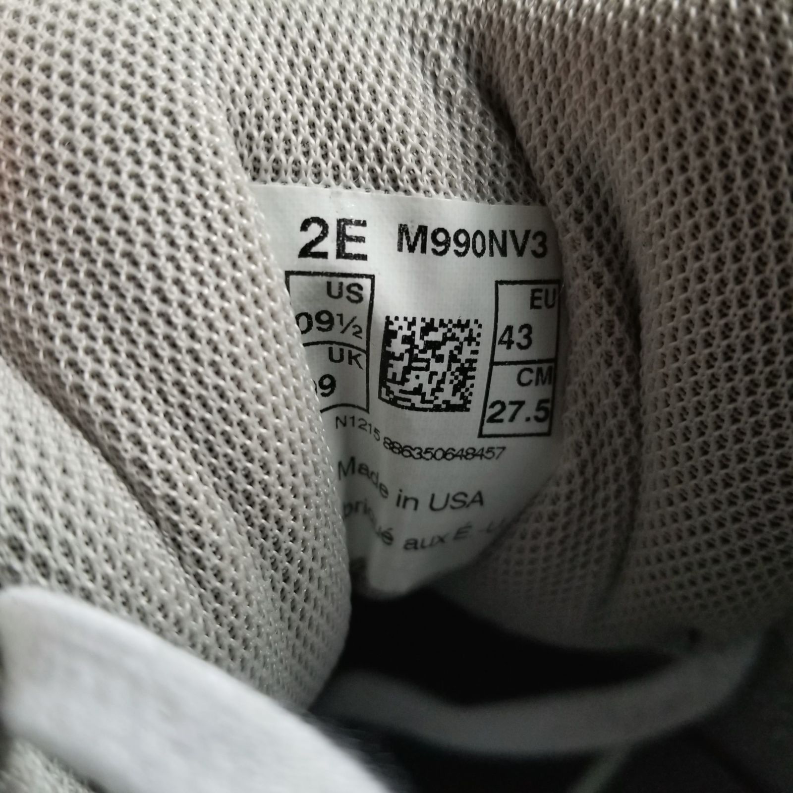 New Balance M990NV3 Navy 27.5㎝ 2E made in USA ニューバランス 