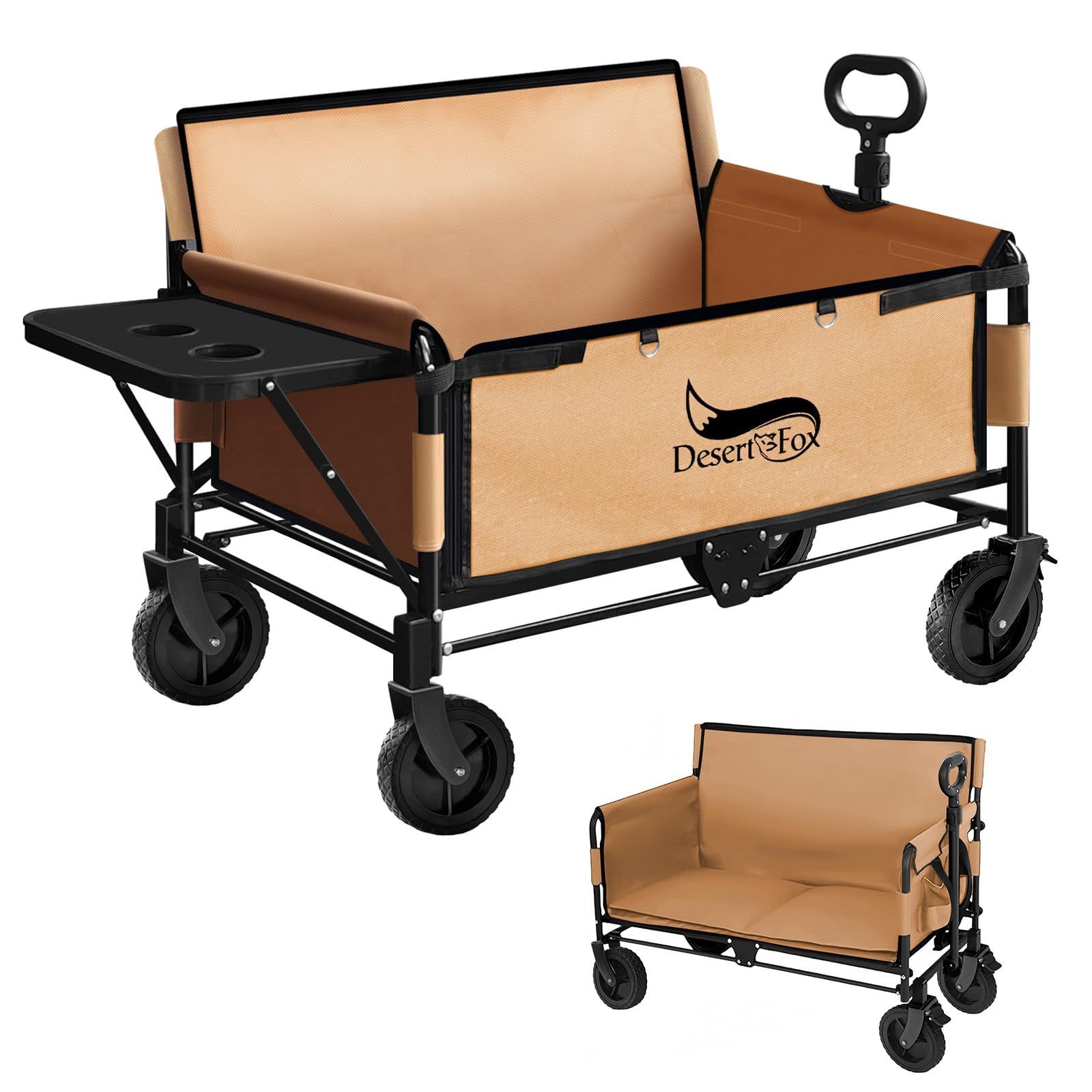 折り畳み コンパクト ワンタッチ収束型 子供用ソファ キャンプ キャンプ キャリー 椅子 レジャー 3WAY BBQ 耐荷重200kg 静音 運動会 大容量 荷物運び 折りたたみ式物置台付き 引っ越し キャリーカート YZK-PTL キャリーワゴン カーキ