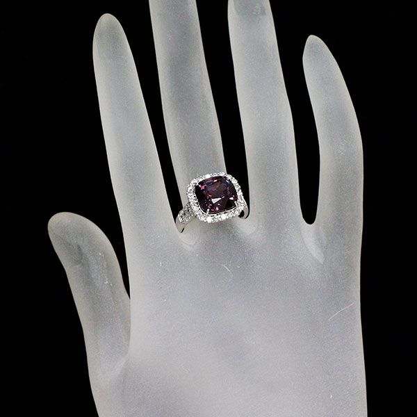K18WG スピネル ダイヤモンド リング 5.70ct D0.77ct - メルカリ