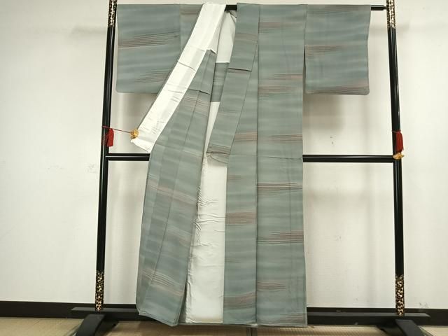 平和屋着物▽小紋 単衣 縞 洗える着物 CAAS2408xi