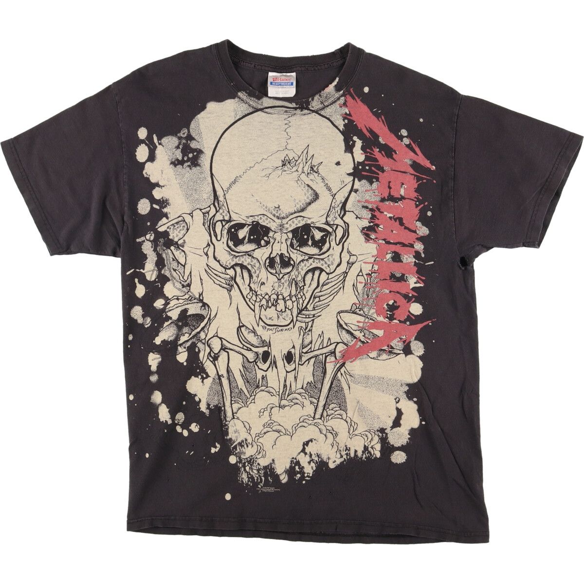 古着 00年代 ヘインズ Hanes METALLICA メタリカ PUSHEAD パスヘッド バンドTシャツ バンT メンズL/evb005182