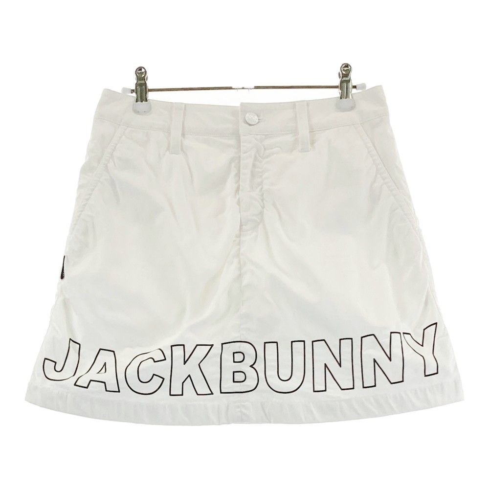 サイズ：0 JACK BUNNY ジャックバニー  インナー付　ストレッチスカート　ロゴ  ホワイト系 [240101212109]# ゴルフウェア レディース ストスト