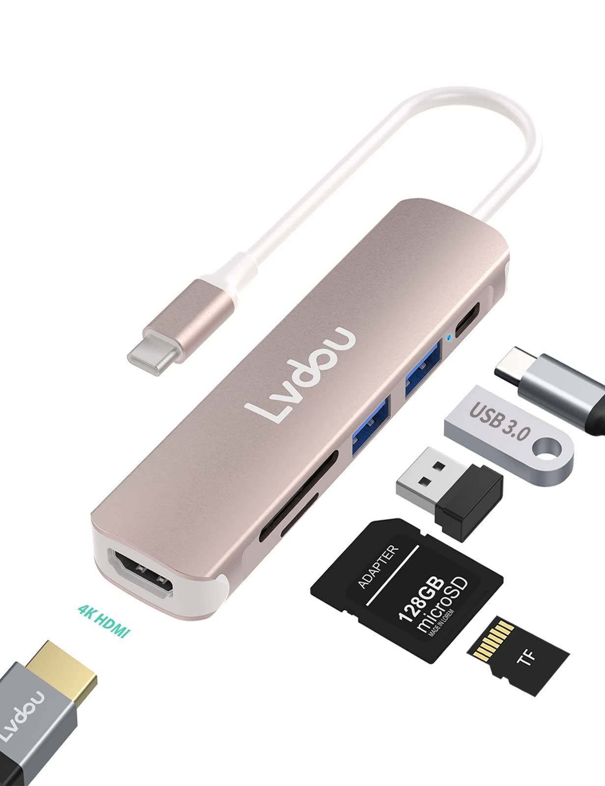 特価セール】アダプタ 6-in-1 Lvdou マルチポート USB ハブ Type-C 85W PD充電 4K HDMI Micro ハブ SD /  SDカードリーダー USB-C 交換アダプタ MacBook Pro 13 14 15 USB 16 (2 - メルカリ