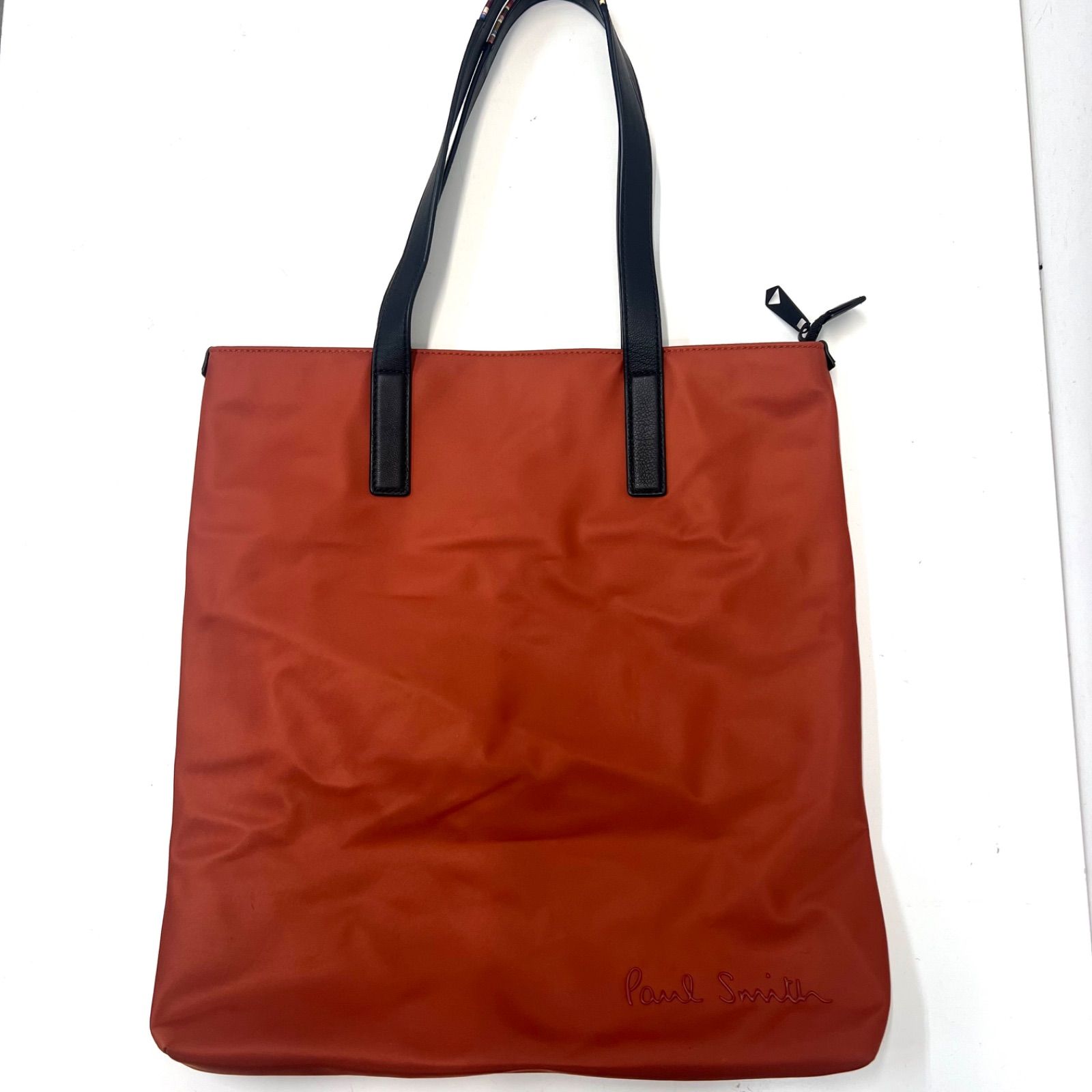 美品】Paul Smith ポールスミス ナイロントート バッグ オレンジ系 