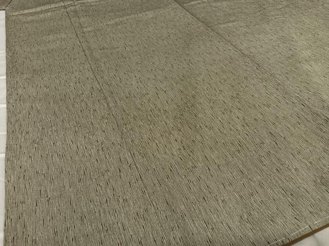 平和屋着物○江戸小紋 雨入り万筋 樺茶色×白色 正絹 逸品 未使用