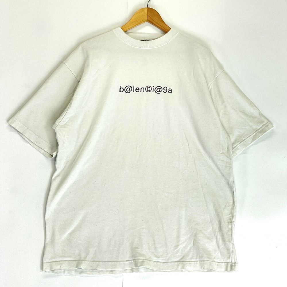 BALENCIAGA バレンシアガ ホワイト 620969 symbolicロゴ 半袖Tシャツ S