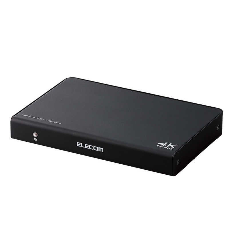 送料無料 ♥ 未開梱 エレコム ELECOM HDMI分配器 4K 60P 対応 1入力 4出力 スプリッター ブラック VSP-HDP14BK