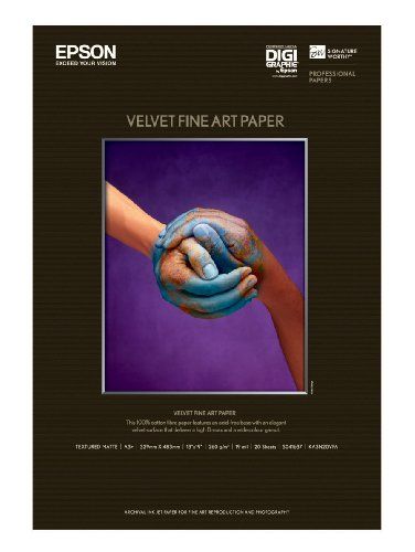 2営業日で発送 EPSON エプソン KA3N20VFA Velvet Fine Art Paper A3ノビ20枚 KA3N20VFA