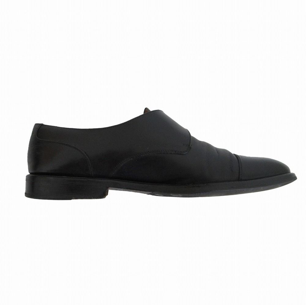 未使用品 フェラガモ シングルモンク レザー シューズ 8 ブラック サルヴァトーレ フェラガモ Salvatore Ferragamo レザー モンク