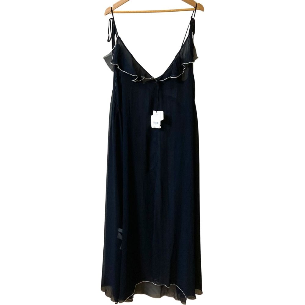 NOUNLESS ナウンレス Airy Sheer Loose Dress ワンピース 112410530300 サイズ1 ブラック レディース 古着