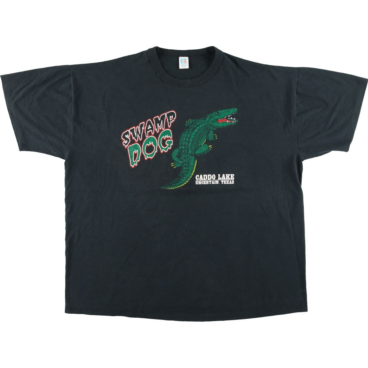 古着 ビッグサイズ 90年代 ラッセル Russell ワニ柄 アニマルTシャツ USA製 メンズXXXL /eaa440613