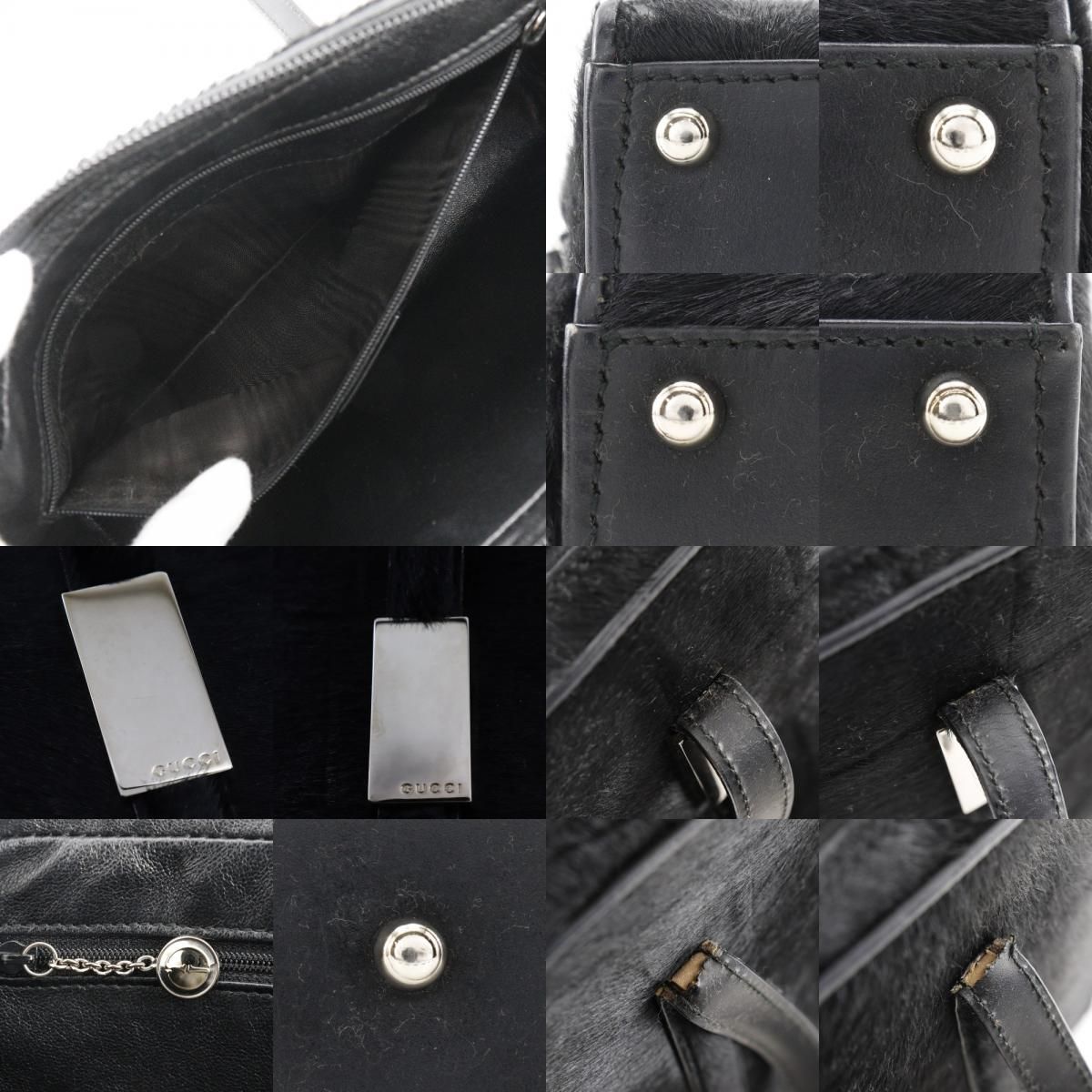 GUCCI】グッチ オールドグッチ 000.2296.0528 ハラコ 黒 レディース