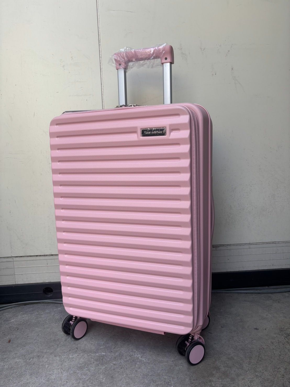 スーツケース フロントオープン(ピンク) Sサイズ・機内持ち込み可 新