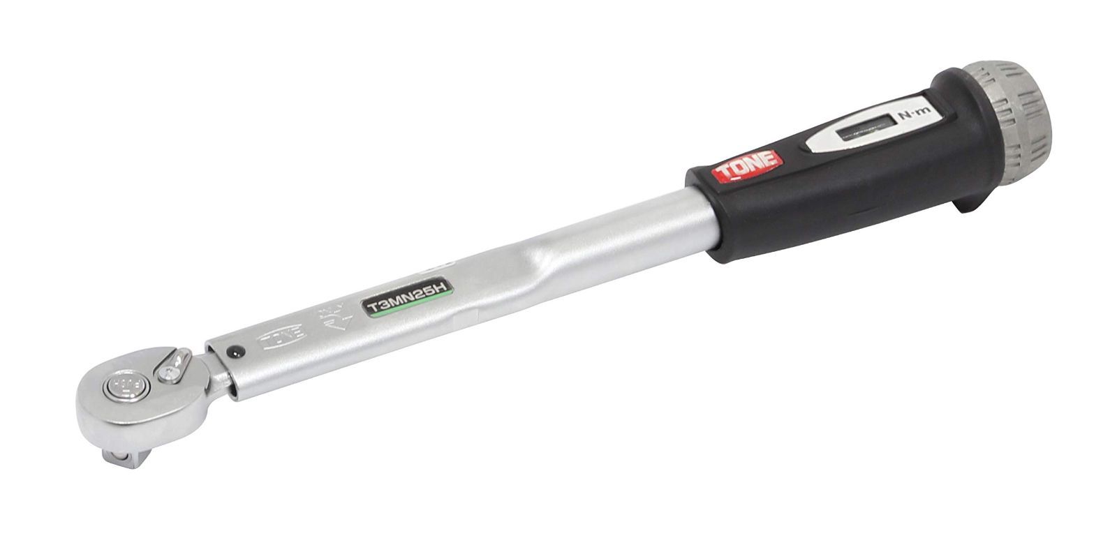 T3MN25H 差込角 9.5mm 3|8＂ 5~25N m トネ TONE プレセット形トルクレンチ ダイレクトセット ホールドタイプ T3MN25H 差込角9.5mm 3|8＂ ブラック 25N m