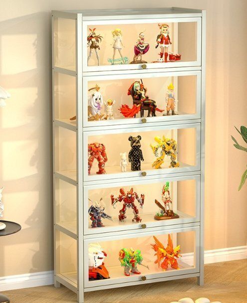 フィギュアショーケースブラインドケースレゴブロック収納ケース防塵非ガラスケース本箱インテリアクリアショーケース