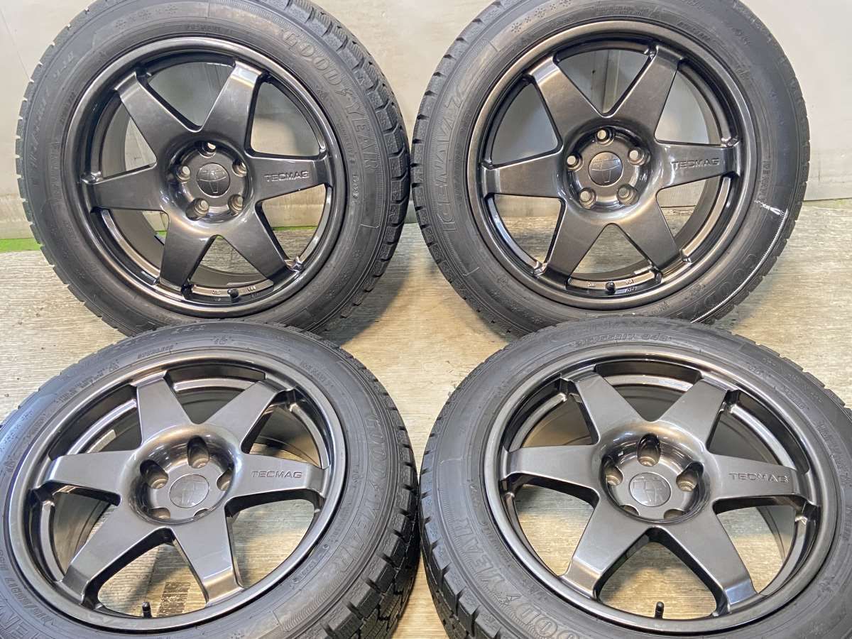215|55R17 グッドイヤー アイスナビ 7 TECMAG 17x8.0 30 112-5穴 タイヤ スタッドレスタイヤ ホイールセット 4本セット w17251007909