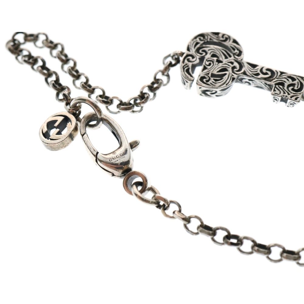 GUCCI (グッチ) ダブルGキー チェーンブレスレット シルバー