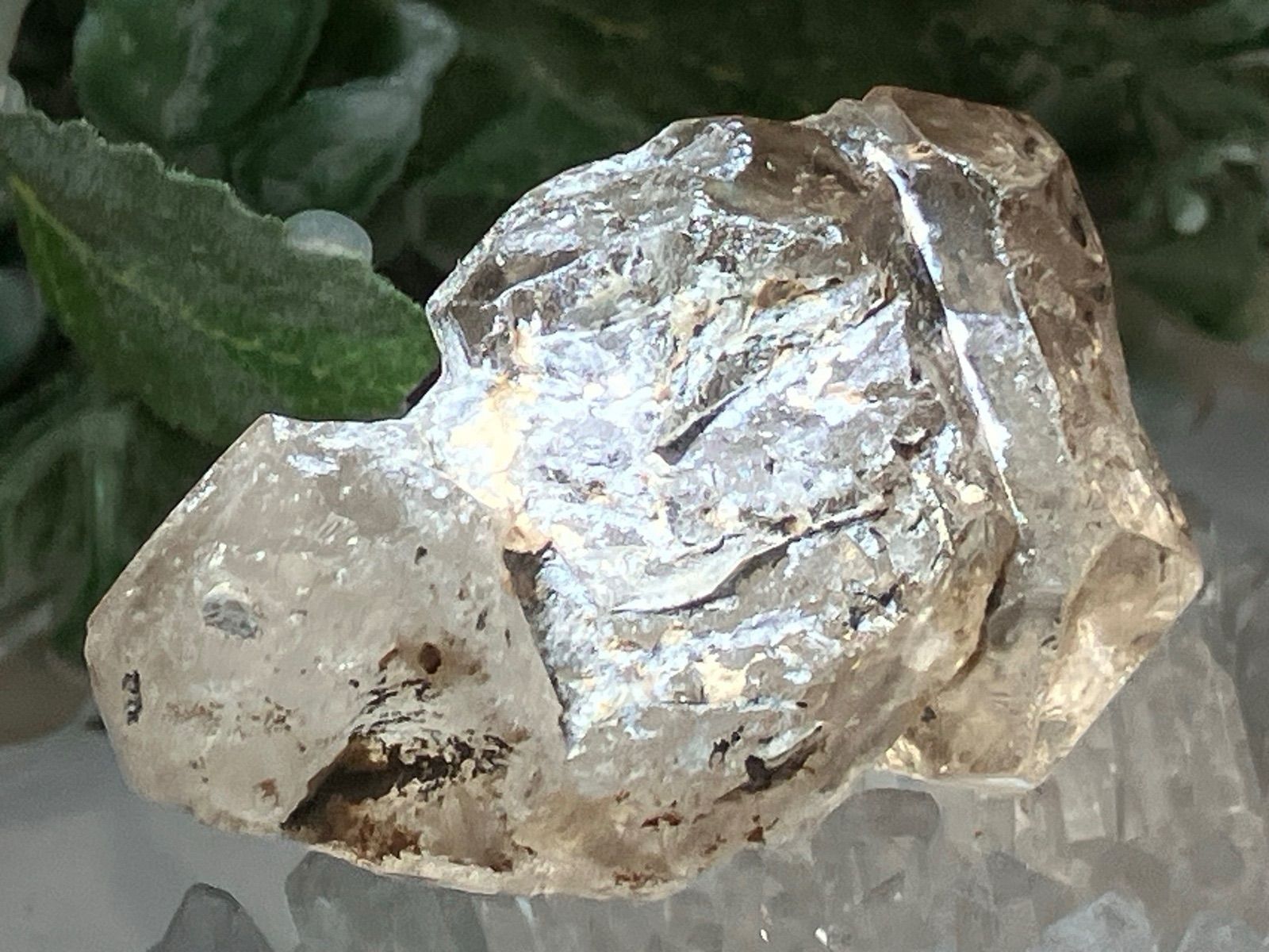 スモーキーエレスチャルクォーツ 原石 置物 希少BIG スモーキー