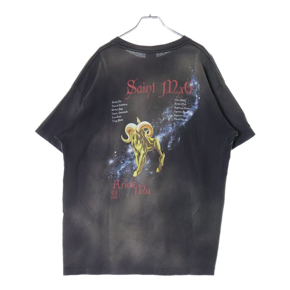 セントマイケル × 聖闘士星矢 24SS プリント 半袖Tシャツ セントマイケル 24SS SM-YS8-0000-003 ヴィンテージ加工SMX