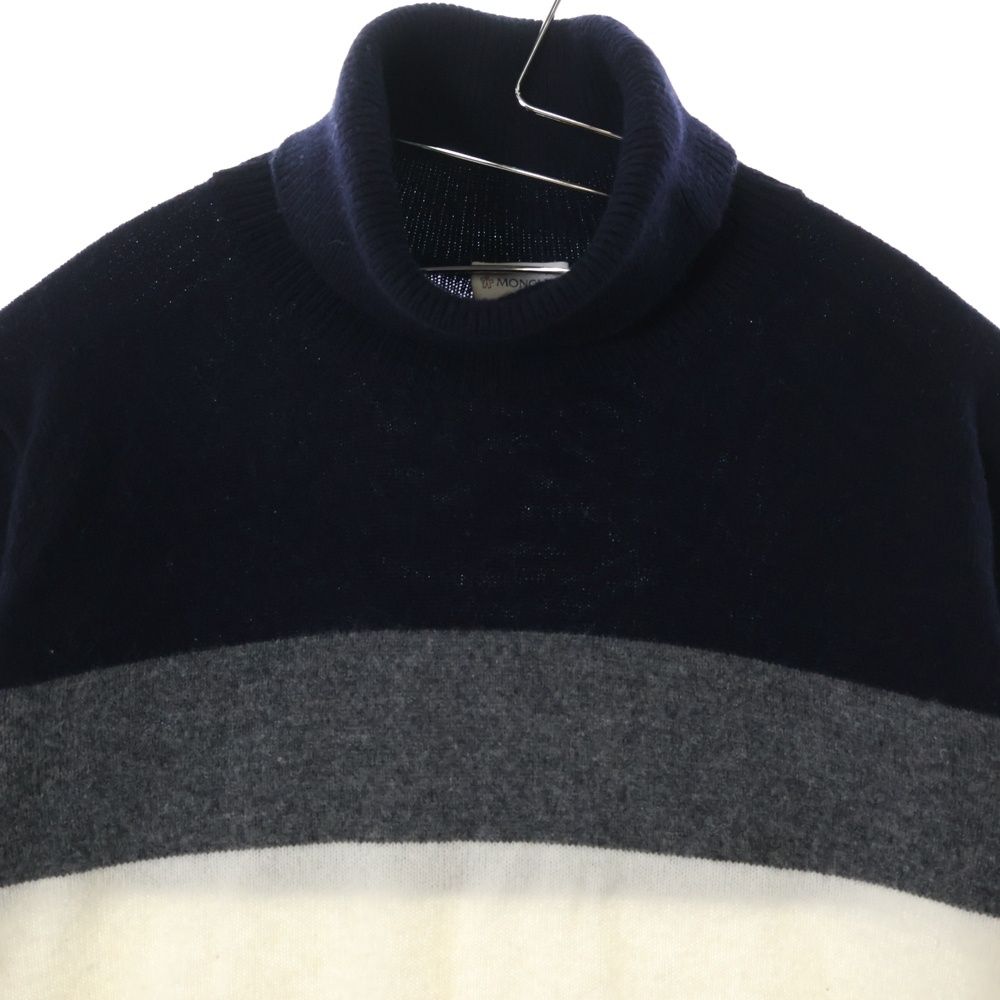 MONCLER (モンクレール) 19AW ボーダー柄 タートルネック ウール