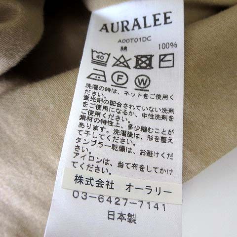 オーラリー AURALEE ハイゲージ ダブルクロス Tシャツ HIGH GAUGE DOUBLE CLOTH TEE 半袖 M 3 ベージュ  A00T01DC - メルカリ