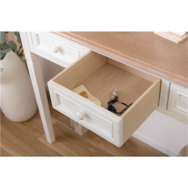 コンソール 約W100×D33×H74cm ホワイト 組立品 - メルカリ 