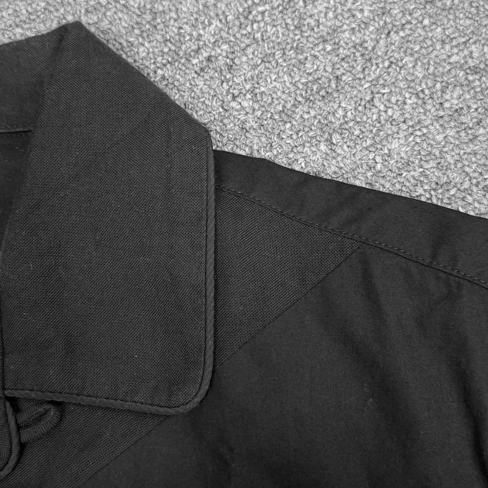 Sacai COTTON POPLIN SHIRT BLACK 21-02495M ポプリン 開襟