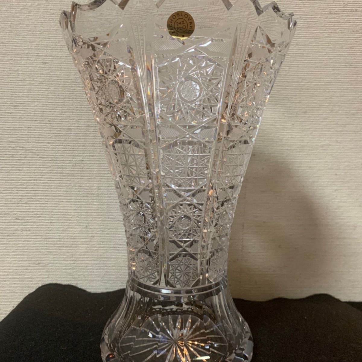 ボヘミアクリスタル　花瓶　大