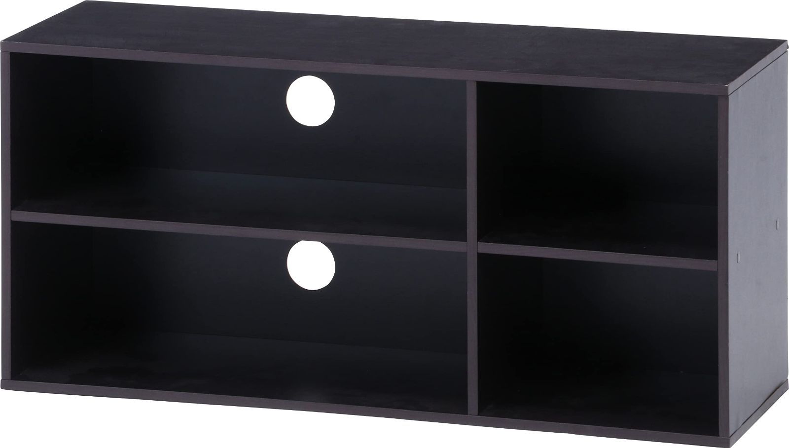 【特価商品】幅89cm・32型テレビ対応 ダークブラウン TVラック テレビ台 リビング収納 テレビボード 不二貿易 84575