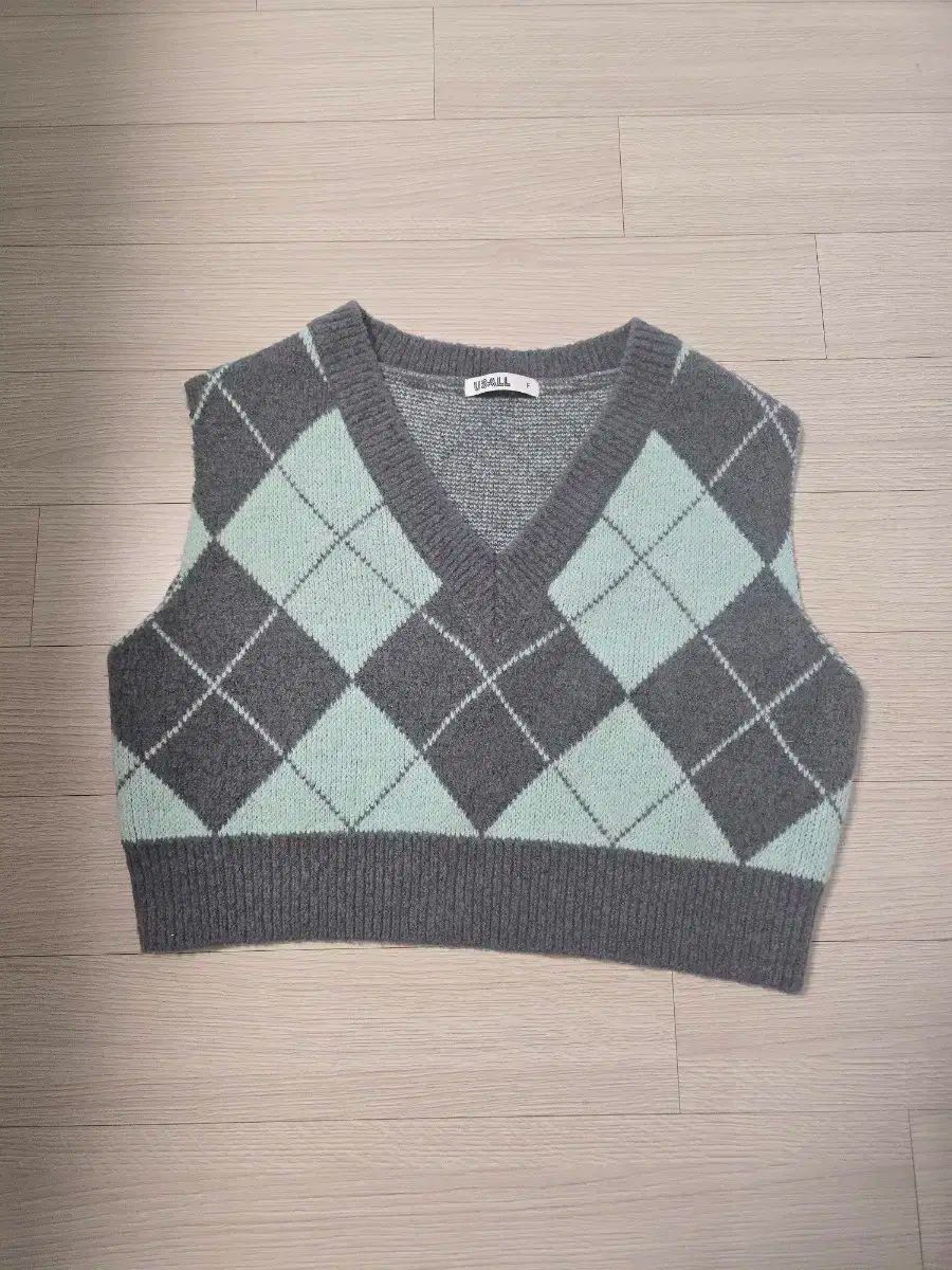 USALL アーガイル ニット ベスト FREE