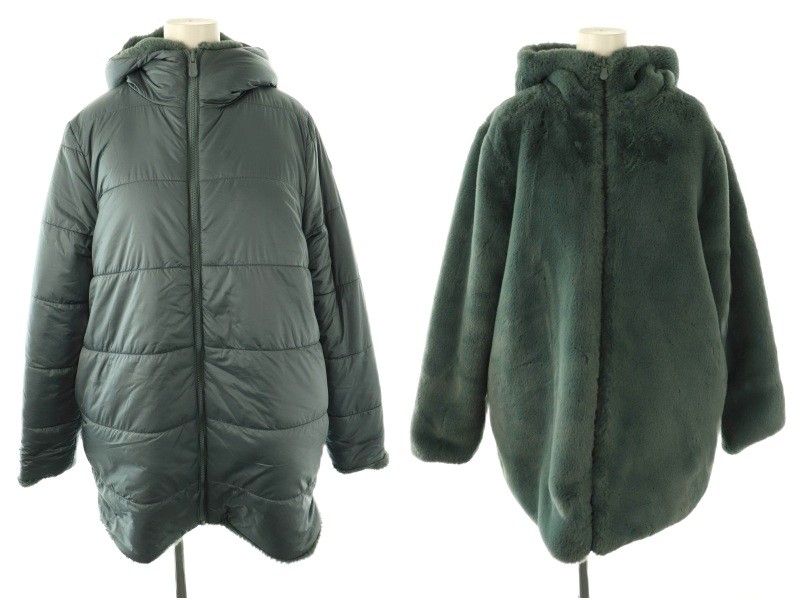 セイブザダック SAVE THE DUCK BRIDGET リバーシブル ブルゾン ジャケット フェイクファー ブルーグレー D40070W |DF OS
