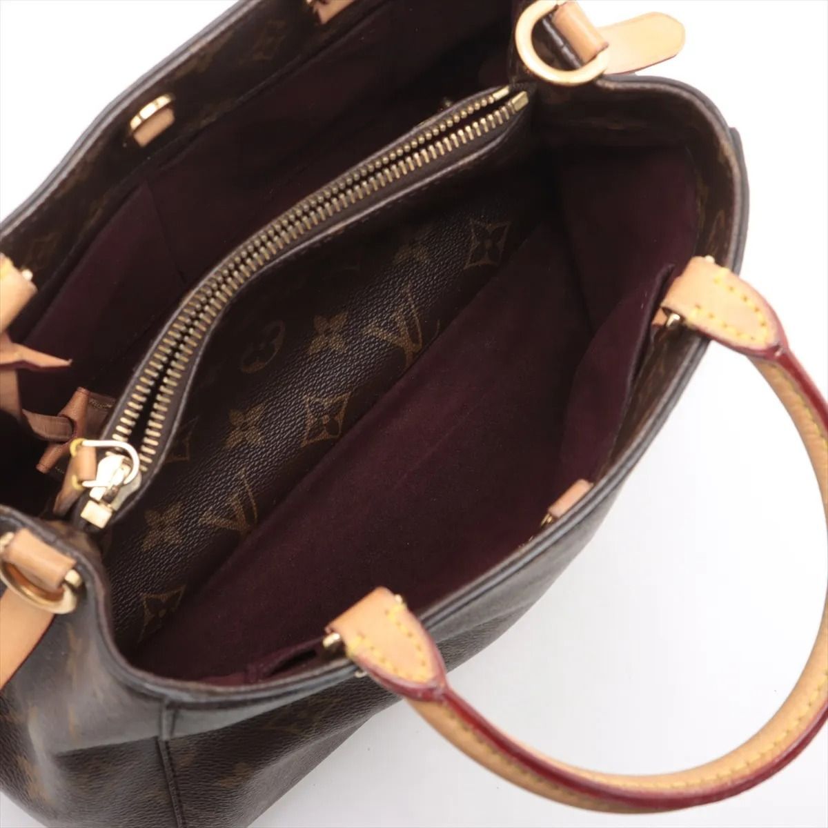 LOUIS VUITTON ヴィトン モノグラム モンテーニュBB M41055 ブラウン カデナ開錠不可 カデナ キー 番号相違 DECORATOM_COM_BR