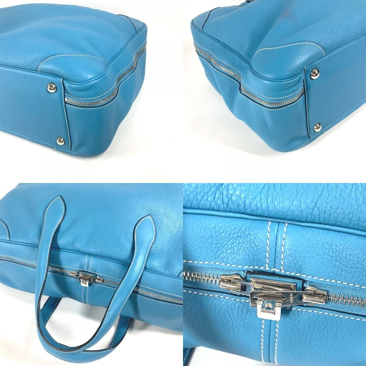 【新品未使用】エルメス ヴィクトリア50 トリヨンクレマンス T刻 ブルージーン 新品未使用】エルメス ヴィクトリア50 トリヨンクレマンス T刻