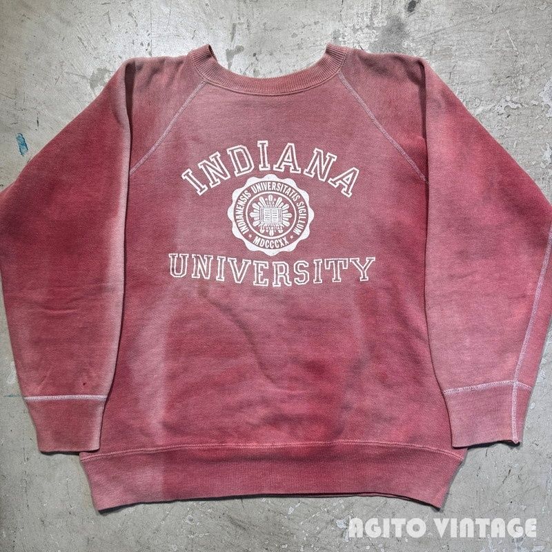 50's 60's Sportswear ラグランカレッジスウェット サンフェード M~L