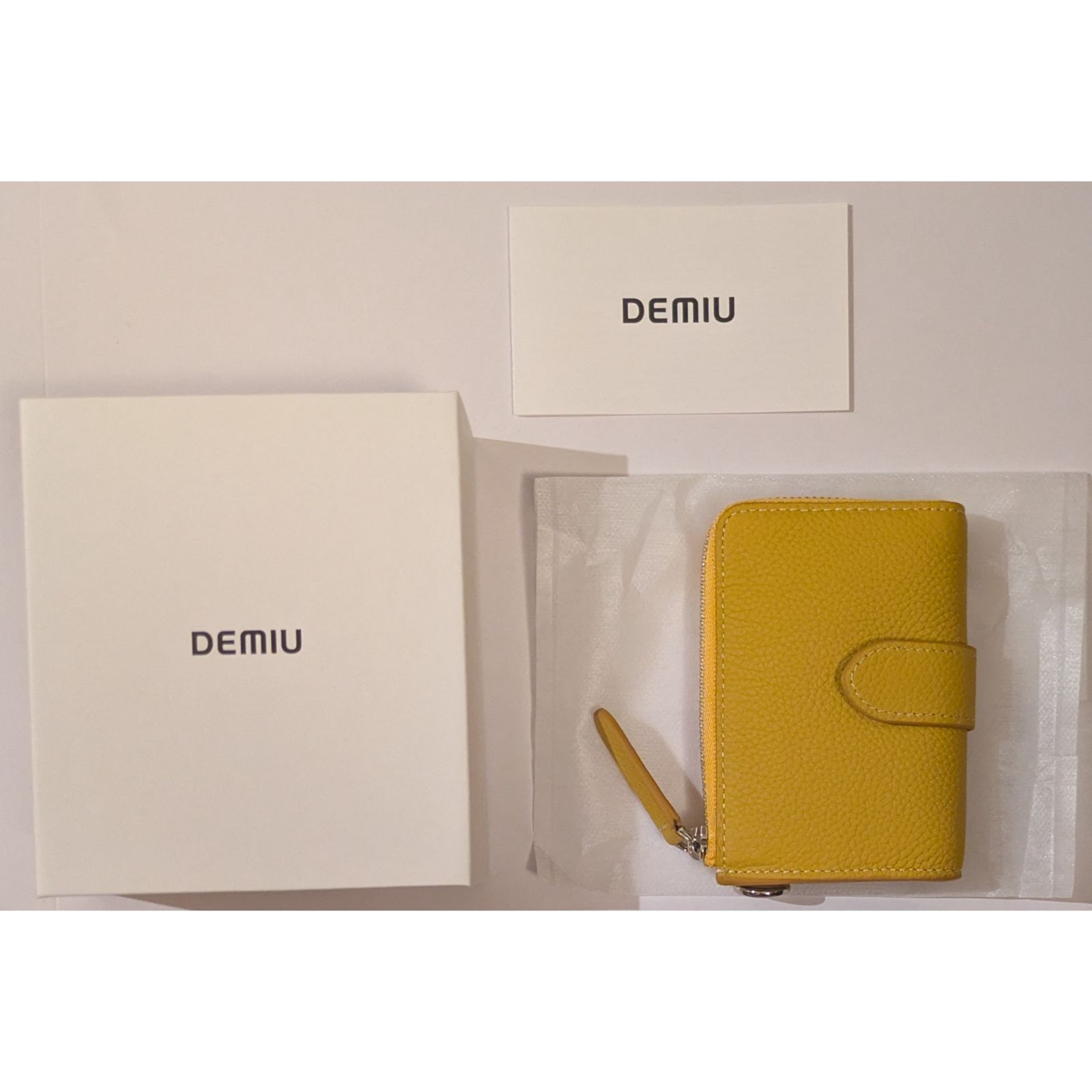 DEMIUデミュウ ロンド Dカン サフラン 黄色 コインケース 小銭