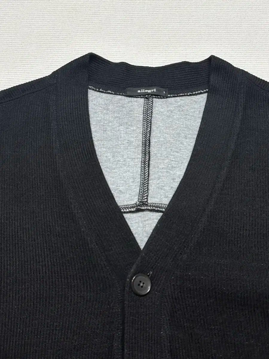 アレグリ ポケット ニット ブラック カーディガン 105