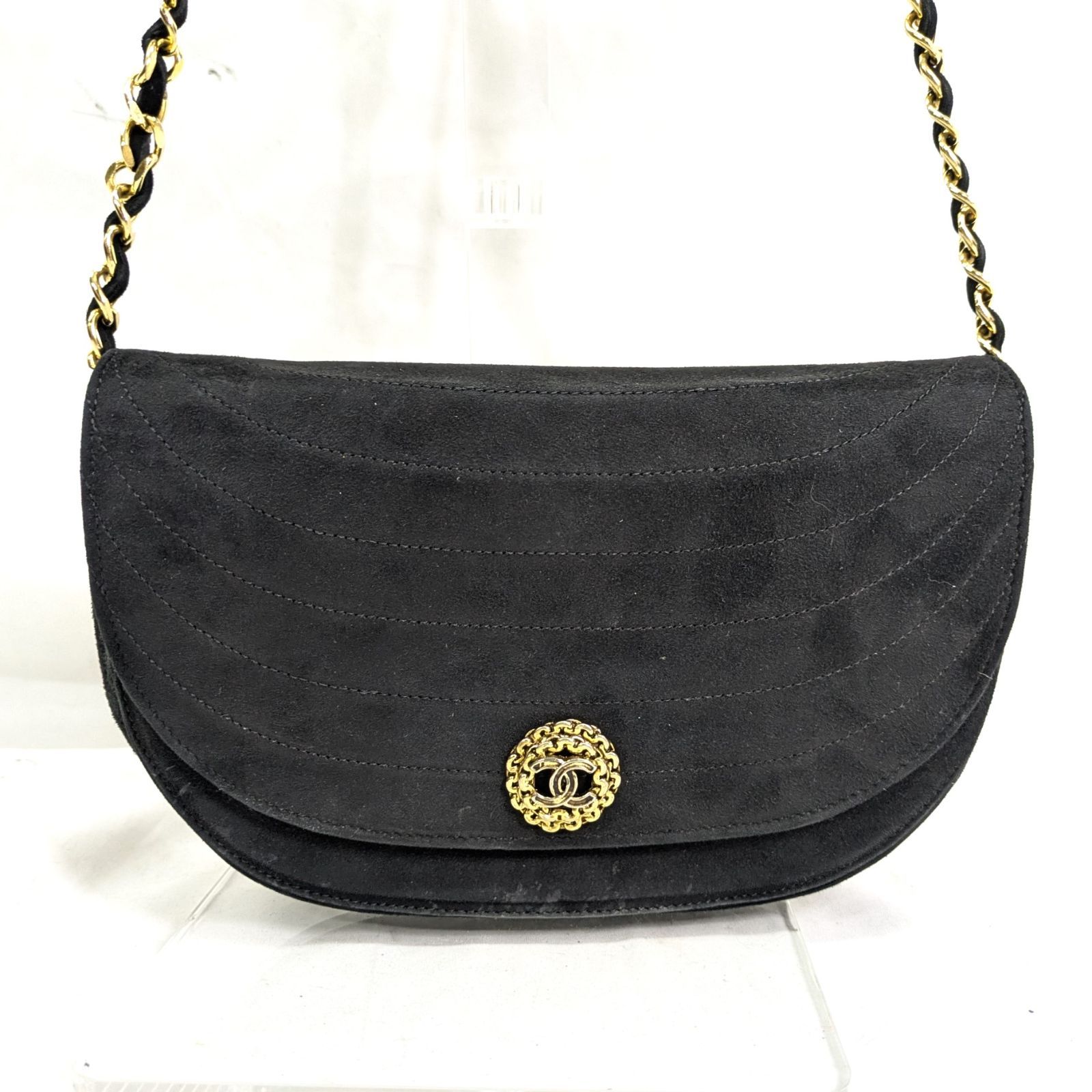 良品！ CHANEL オールドシャネル ヴィンテージ ボーダーステッチ 