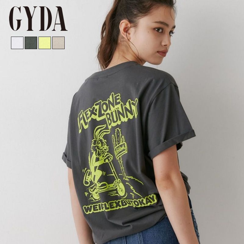 即納】FLEX ZONE BUNNYポケットBIG Tシャツ GYDA ジェイダ